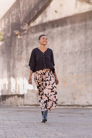 Mini kafta com botoes coloridos